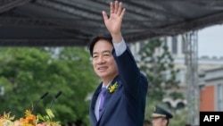 民进党籍的台湾新总统赖清德2024年5月20日发表就职演说。（照片来源：法新社/台湾总统府）