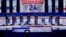 Smjerom kazaljke sata od lijevo gore: senator Tim Scott, guverner Ron DeSantis, bivša guvernerka Nikki Haley, Vivek Ramaswami, bivši guverner Asa Hutchinson, guverner Doug Burnum, bivši potpredsjednik Mike Pence, bivši guverner Chris Christie.