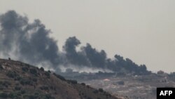 دود برخاسته از محل حمله اسرائیل به روستای طیبه در جنوب لبنان (یکشنبه ۱۴ مرداد ۱۴۰۳)