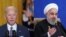 Combinación de fotos en que aparecen el presidente de EE.UU., y Hassan Rouhani, de Irán. [Combo: Karen Sánchez/VOA/AFP]
