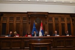 Kopredsedavajuća Parlamentarnog odbora za stabilizaciju i prodruživanje Evropska unija - Srbija Tanja Fajon u poseti Skupštini Srbije, u Beogradu, 30. oktobra 2019. (Foto: Tviter nalog Tanje Fajon)