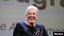 La actriz británica recibió el León de Oro, en el Festival de Cine de Venecia, por los logros de toda una vida artística. Venecia, Italia, 29-8-18.