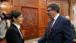 Premijerka Ana Brnabić i specijalni izaslanik državnog sekretara SAD Metju Palmer u Beogradu (izvor: Vlada Srbije)