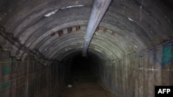 تصویری از یکی از تونل‌های استفاده شده توسط حماس برای حمله به جنوب اسرائیل