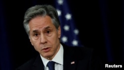 ARCHIVO: El secretario de Estado de EEUU, Antony Blinken, durante una conferencia de prensa en Washington, el 29 de enero de 2024.