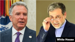 عباس عراقچی (راست) وزیر خارجۀ ایران و ستیف ویتکاف، نمایندۀ ویژۀ حکومت ایالات متحده