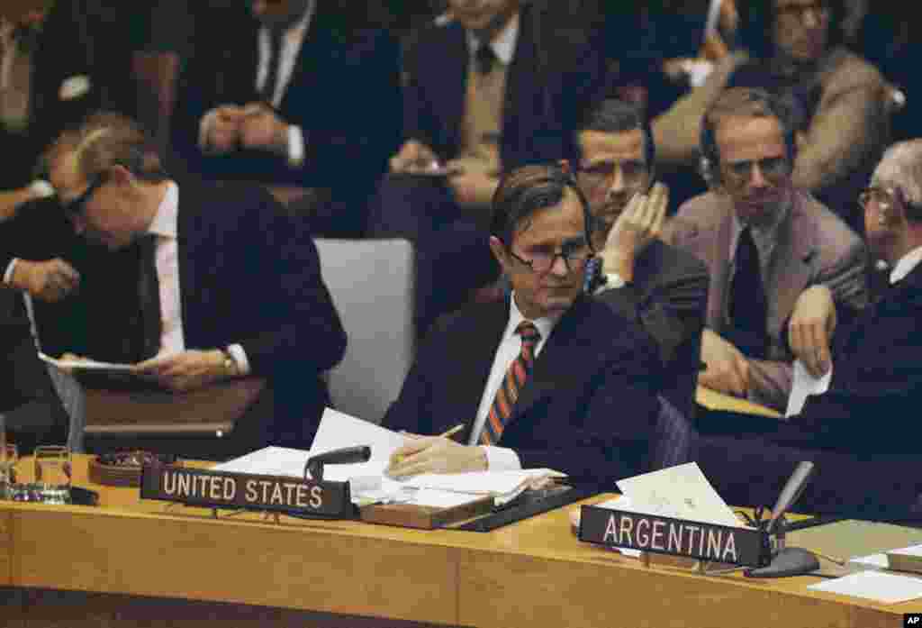 George Bush, U.S. ambassador to the United Nations is shown at U.N. headquarters in New York, 1971.