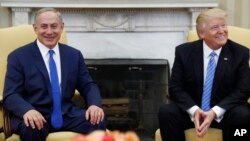 دونالد ترمپ، رییس جمهور ایالات متحده، و بنیامین نتنیاهو، صدراعظم اسراییل