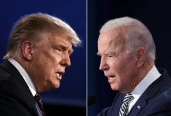 Rais Donald Trump na Makamu wa Rais wa zamani Joe Biden