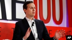 Jared Kushner, senior adviser to President Donald Trump, speaks during the TIME 100 Summit, in New York, April 23, 2019.