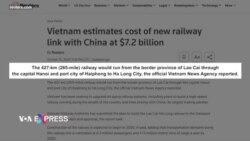 Việt Nam nói cần chi 7,2 tỷ đô để xây tuyến đường sắt nối với Trung Quốc
