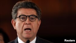 Canciller de Perú, Gustavo Meza-Cuadra, en una intervención en la ONU, julio de 2019. Reuters.