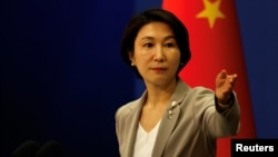 中国外交部发言人毛宁主持例行记者会。（资料照片，2023年7月26日）