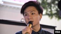 學生獨立聯盟召集人陳家駒。 (美國之音特約記者 湯惠芸拍攝 )