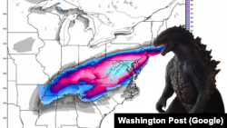 'Snowzilla' graphic modified by the Washington Post.