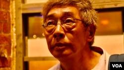 流亡台灣的香港銅鑼灣書店前店長林榮基。（美國之音湯惠芸攝）