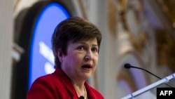 Kristalina Georgieva, à la Bourse de New York (NYSE), le 31 janvier 2018.