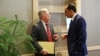 U.S. National Security Adviser John Bolton and his Turkish counterpart Ibrahim Kalin (R) meet at the Presidential Palace in Ankara, Turkey, Jan. 8, 2019.
