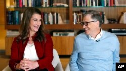 Tư liệu- Bill và Melinda Gates trong một cuộc phỏng vấn ở Kirkland, Washington, ngày 1/2/2019 (AP)