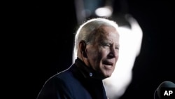President Joe Biden speaks at a rally for Democratic gubernatorial candidate, former Virginia Gov. Terry McAuliffe, Oct. 26, 2021, in Arlington, Virginia.