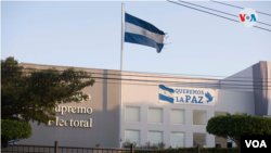 Fachada del edificio del Consejo Supremo Electoral en Managua, Nicaragua. [Foto: Houston Castillo, VOA]