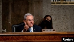 El senador demócrata Bob Menendez, presidente del Comité de Relaciones Exteriores del Senado de EE. UU.