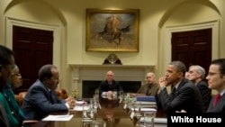 Somali prezidenti Hasan Shayx Mahmud Barak Obama bilan muloqotda