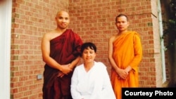 Sar Sun Theary, middle, a Cambodian-American meditation practitioner, will join the meditation retreat at Wat Bo on April 23, 2017. (Courtesy photo provided by Sar Sun Theary) 