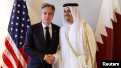 美國國務卿布林肯11月4日訪問約旦首都安曼，在酒店會見了卡塔爾首相兼外長穆罕默德 · 本 · 阿卜杜拉赫曼 · 阿勒薩尼（Mohammed bin Abdulrahman Al Thani )。