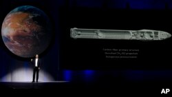 SpaceX founder Elon Musk tells the 67th International Astronautical Congress in Guadalajara, Mexico, that he is building rocket ships to fly to Mars. He wants to build a colony on the red planet and could start sending supplies there in 2018. (AP Photo/Refugio Ruiz)