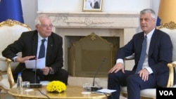 Šef evropske diplomatije Žozep Borelj sa predsednikom Kosova Hašimom Tačijem