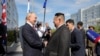 Лідери Північної Кореї та Росії на космодромі "Східний" в Амурській області, Росія, 13 вересня 2023 року. Аналітики говорять про “нову Холодну війну на Сході”, де по один бік Північна Корея з Китаєм та Росією, а по інший – США, Південна Корея та Японія. 