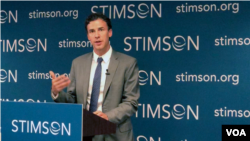 Clete Willems, Deputy Assistant to the President for International Economic Affairs and Deputy Director for the National Economic Council, spoke at a panel on "US Engagement on Indo-Pacific Infrastructure and Development" held at Stimson Center in Washington DC, September 6, 2018. (Chetra Chap/VOA Khmer)