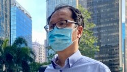 前支聯會秘書蔡耀昌因去年維園六四燭光集會，11月1日在區域法院承認”煽動他人參與未經批准集結罪” （美國之音湯惠芸）