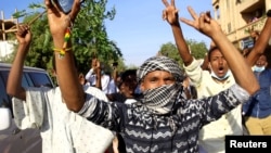 Waandamanaji wanaoipinga serikali ya Sudan