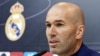 Zinedine Zidane, donne une conférence de presse à Madrid, Espagne, le 31 mai 2018.