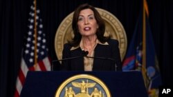 Governadora de Nova Iorque, Kathy Hochul.