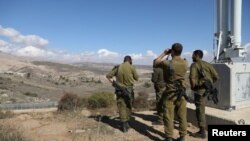 گروهی از سربازان اسرائیلی در منطقه اشغالی بلندی های جولان
