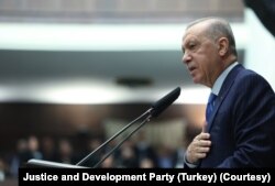 Cumhurbaşkanı Recep Tayyip Erdoğan Ak Parti Meclis parti grubunda konuşurken