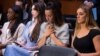 Pesenam Olimpiade AS Simone Biles, McKayla Maroney, Aly Raisman dan Maggie Nichols bersaksi dalam sidang Senat tentang penanganan FBI atas penyelidikan Larry Nassar dalam kasus pelecehan seksual terhadap pesenam Olimpiade, di Gedung Capitol, Washington DC, (15/9). 