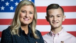 Kelli Hake y su hijo Gage, invitados del presidente Donald Trump a su tercer discurso sobre el "Estado de la Nación". Foto: Cortesía - Casa Blanca.