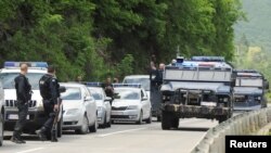 Pripadnici specijalnih snaga Kosovske policije u blizini Zubinog Potoka, na severozapadu Kosova, 28. maja 2019.