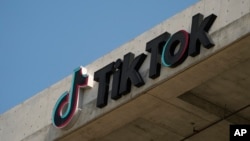 资料照片：TikTok位于美国加利福尼亚州的办公室。（2024年3月13日）