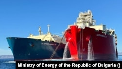 Поморскиот дел од терминалот за природен течен гас Александрополис.