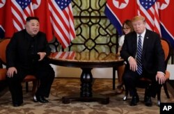 KTT kedua antara pemimpin Korut Kim Jong Un dan Presiden AS Donald Trump di Hanoi, Vietnam 28 Februari 2019 yang gagal mencapai kesepakatan (foto: dok).