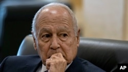 Генералниот секретар на Арапската лига во Бејрут, 13 јануари 2025 година