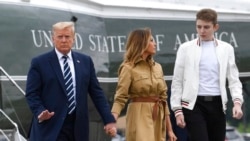 Shugaba Donald Trump, da madakinsa Melania Trump da dansu, Barron Trump