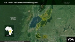 Ramani hii inaonyesha mbuga ya wanyamapori ya Queen Elisabeth nchini Uganda