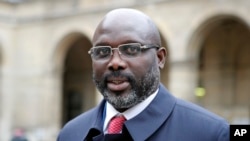 Le président du Libéria, George Weah, le 20 février 2018