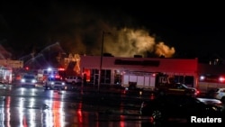 Aftermath of a plane crash in Philadelphia